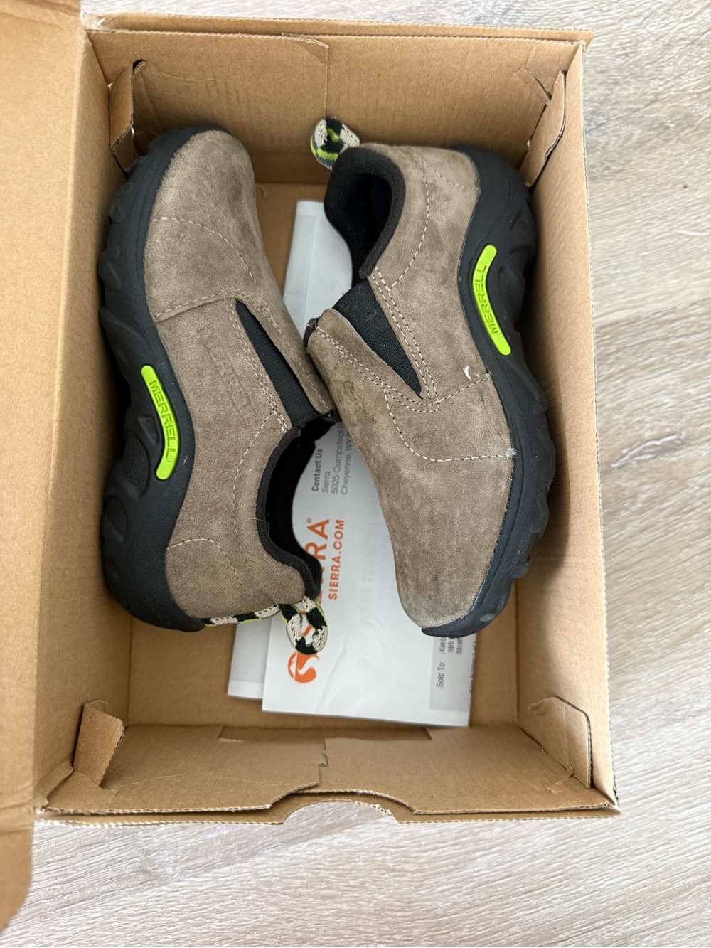Merrell Boy’s Brown Slip-On Suede Loafers
